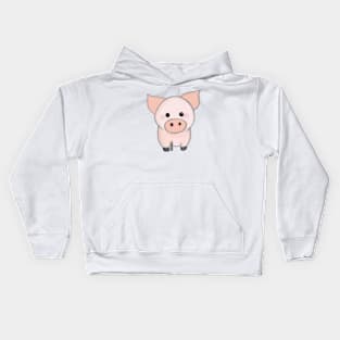 Cute Pig Drawing Kids Hoodie